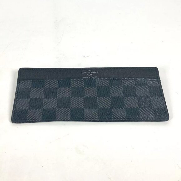 Auth LOUIS VUITTON N63084 Damier Graphite Portefeuille Ron Card holder Card Case - Picture 1 of 9